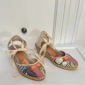 Coach Espadrilles Colorful Woven Flat Soles
